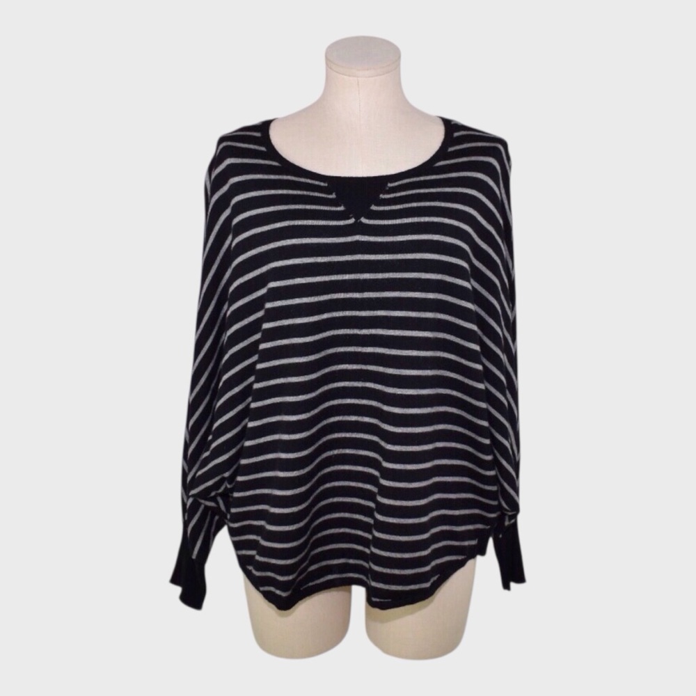 Joie Striped Dolman Sleeve Sweater Knit Top